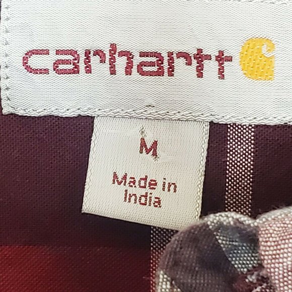 Carhartt Size M Men's Plaid Short Sleeve Shirt - Picture 3 of 4